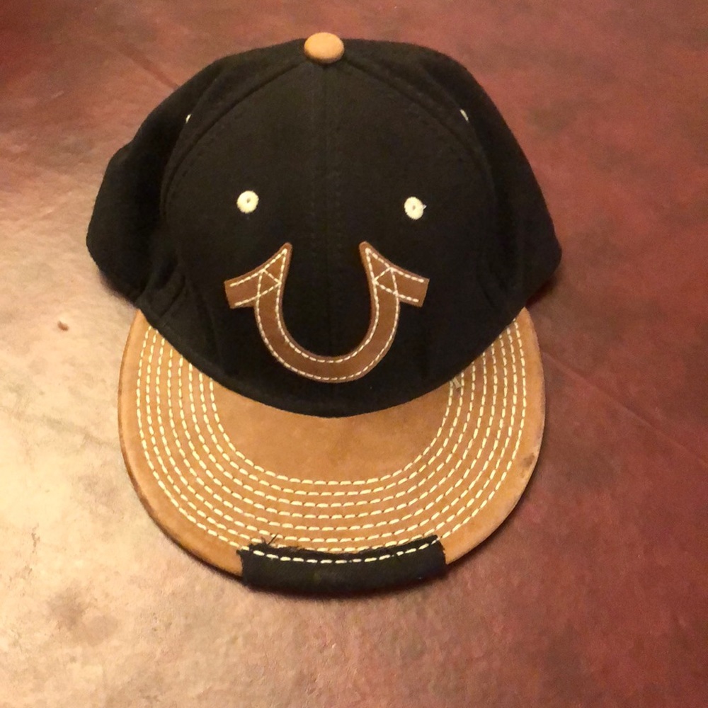 True religion leather hat